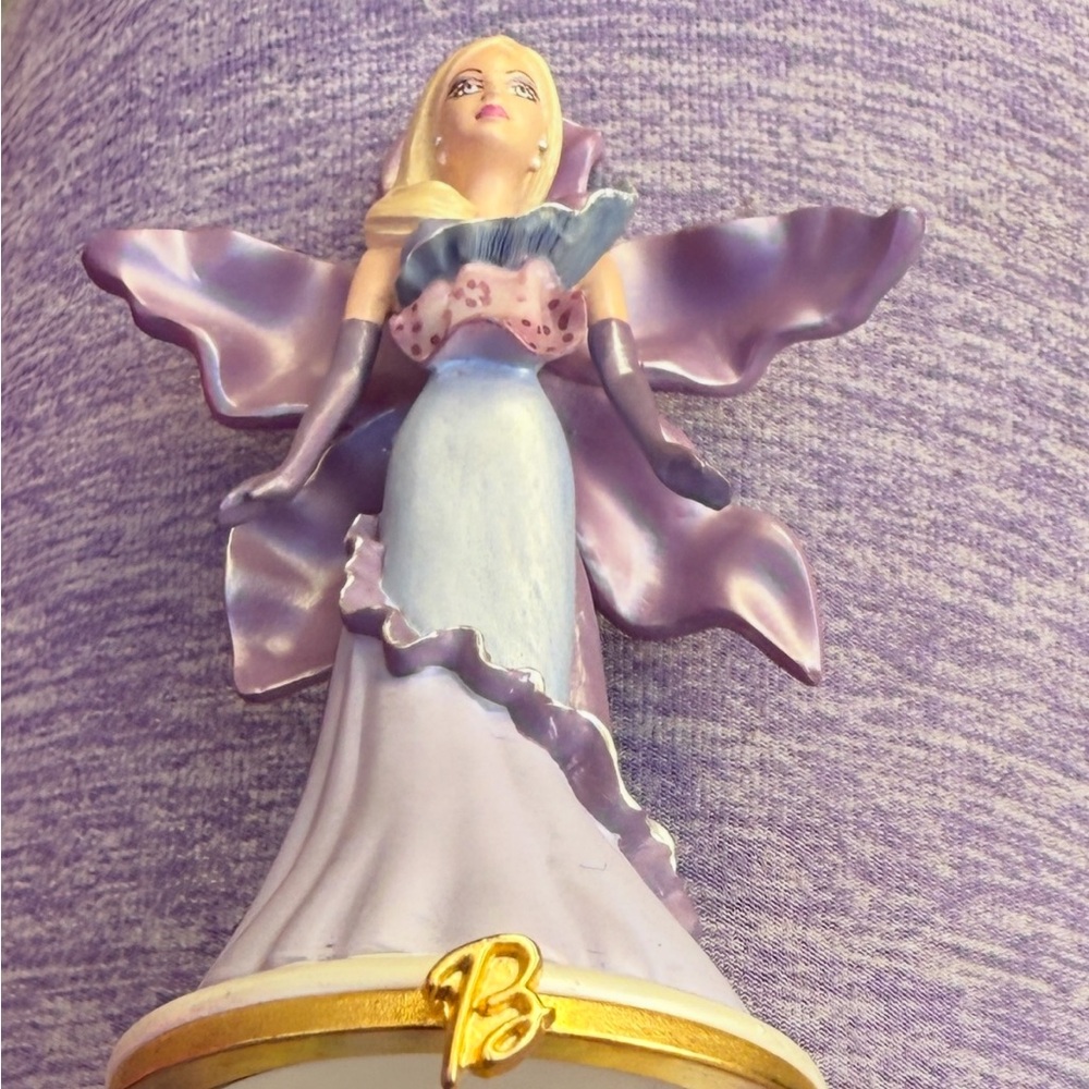 Vintage Barbie Mattel limoge Purple Angel orchid Barbie box with Gold Accents